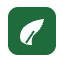 Green sustainability badge with a leaf